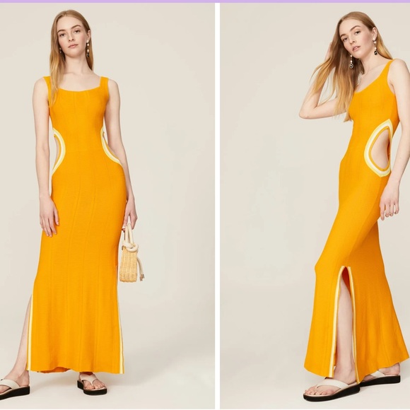 Solid & Striped The Lola Maxi Dress in Butterscotch - Yellow - Picture 8 of 13